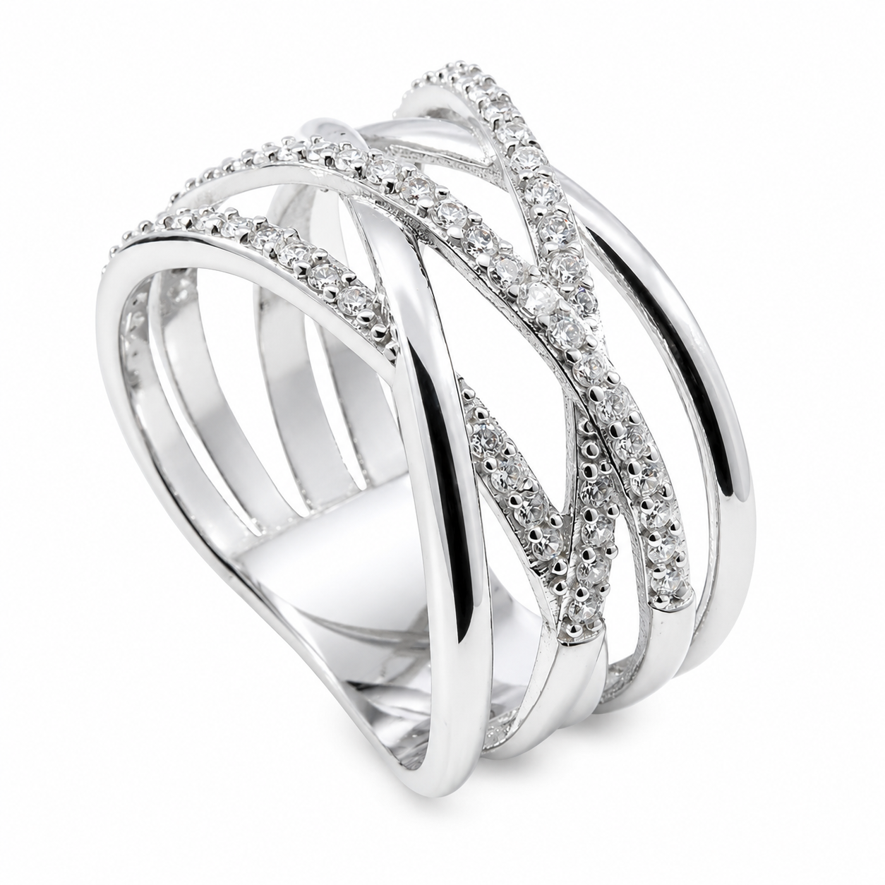 WILHELM MÜLLER - breiter Ring mit Zirkonia