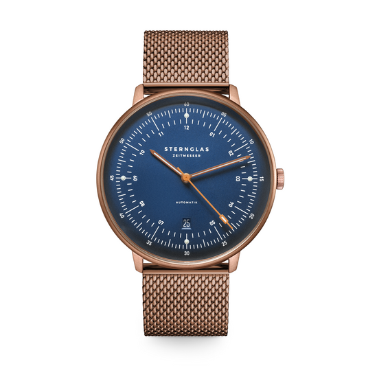 STERNGLAS - Hamburg Automatik Edition Bronze mit Milanaise Armband