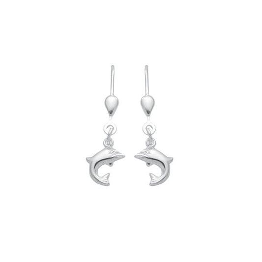 FRÖHLICH - Kinderohrhänger mit Delphinen in Silber