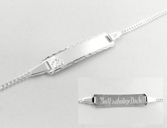 FRÖHLICH - ID Gravurarmband für Babys/Kinder in Silber