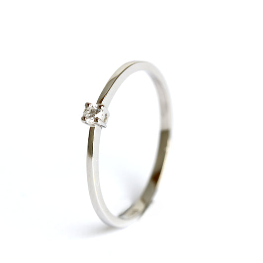 WILHELM MÜLLER - Verlobungsring Weißgold mit Brillant 0,05ct