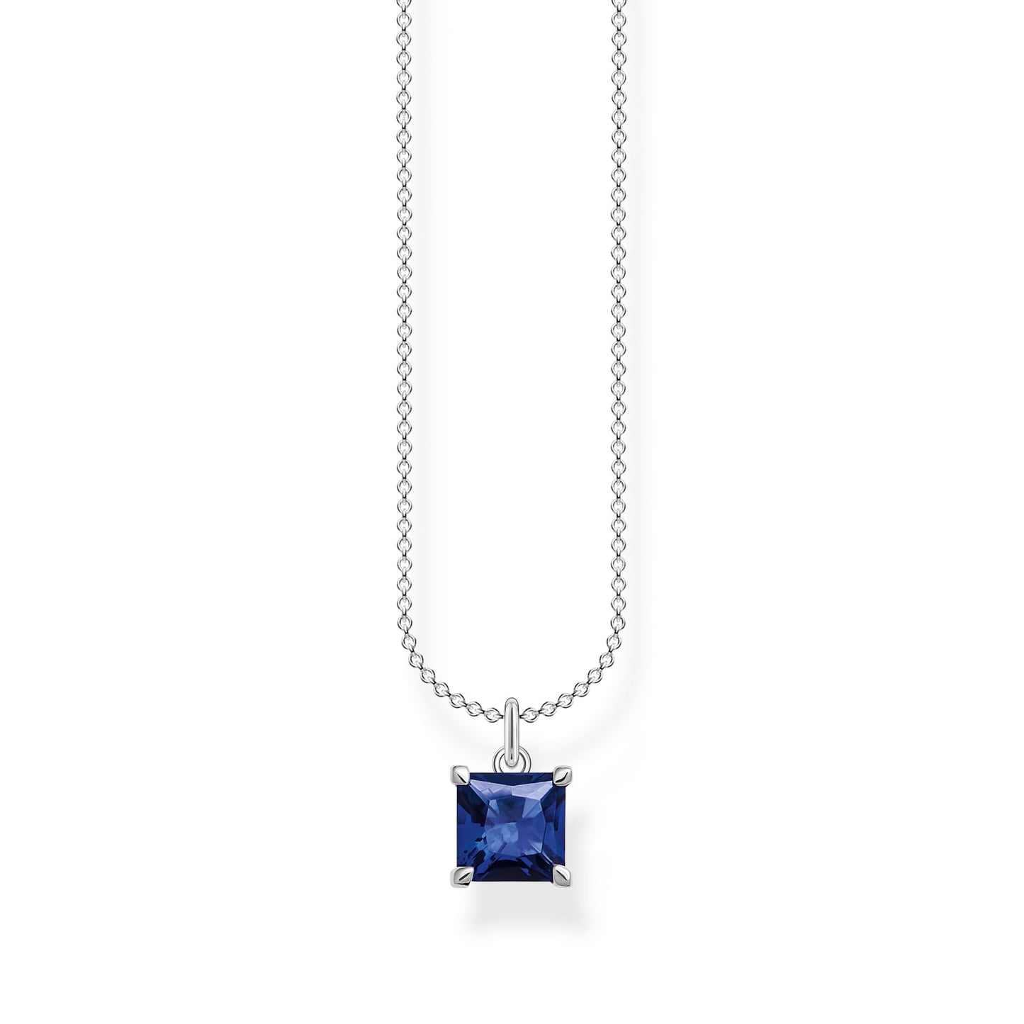 THOMAS SABO -  Halskette mit blauem Stein in silber