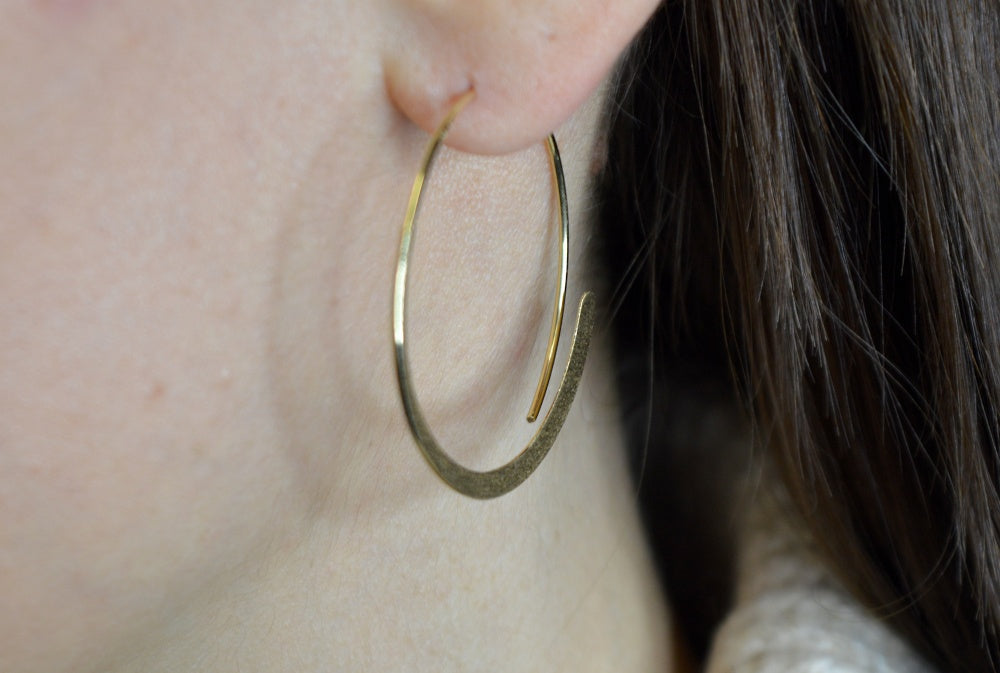 BASTIAN INVERUN - Creole Pull Through in Silber vergoldet - Juwelier Donkel