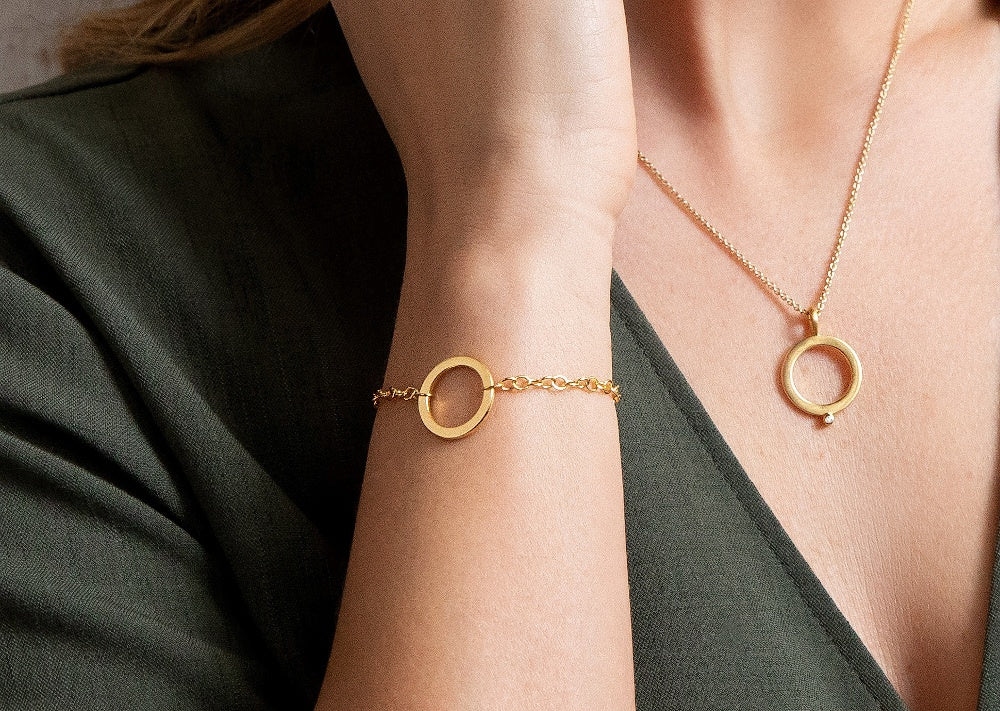BASTIAN INVERUN - Armband in Silber vergoldet ,,Golden Light´´