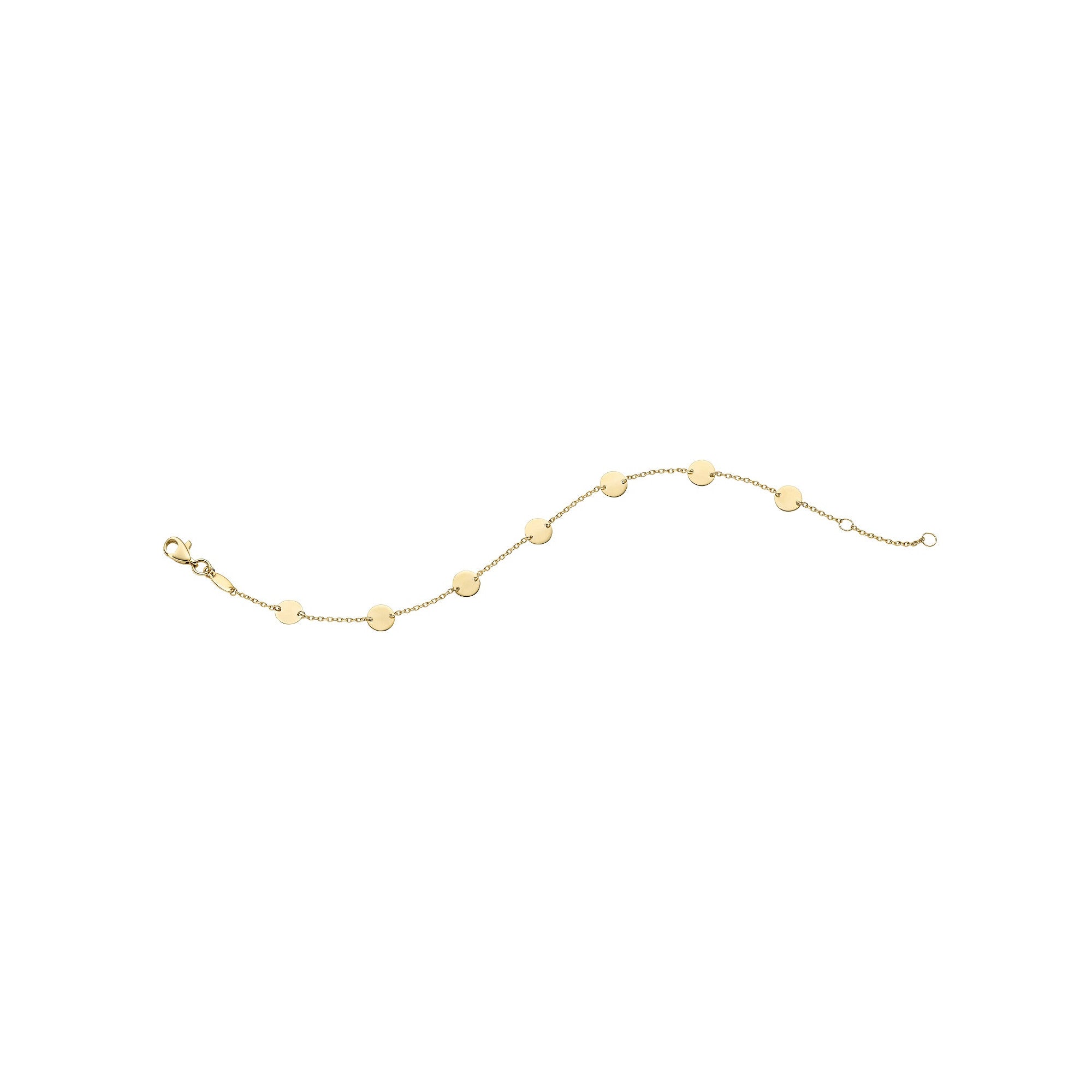 Armkette Gold mit runden Platten - Juwelier Donkel